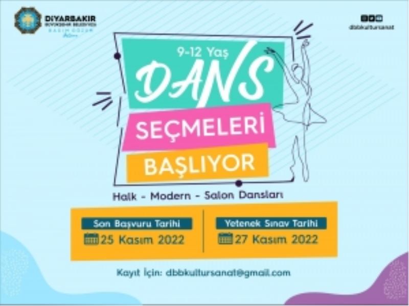 9-12 yaş dans seçmeleri başlıyor