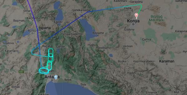 ANTALYA UÇAĞI 2 SAAT HAVADA BEKLEYİP KONYA