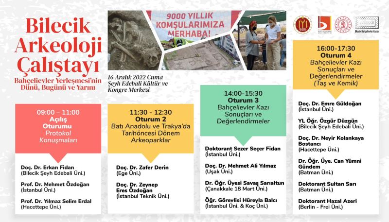 BAHÇELİEVLER YERLEŞMESİNİN; DÜNÜ, BUGÜNÜ VE YARINI ARKEOLOJİ ÇALIŞTAYINDA ELE ALINACAK
