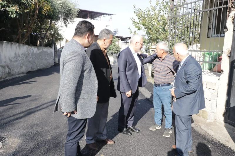 BAŞKAN TOSYALI ASFALT ÇALIŞMALARINI YERİNDE İNCELEDİ