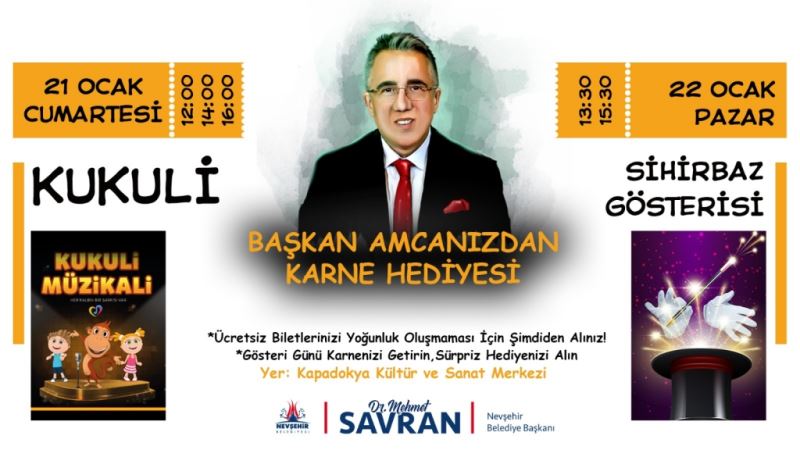 Çocukların Karne Hediyesi Hafta Sonu Nevşehir Belediyesi’nden