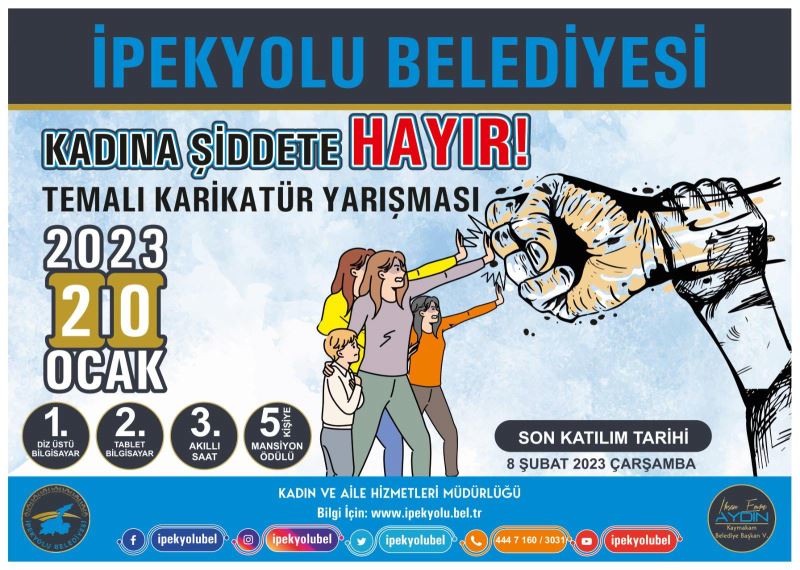 “KADINA ŞİDDETE HAYIR” KONULU KARİKATÜR YARIŞMASI