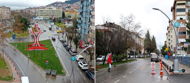 Atatürk Bulvarında üst yapı tamam