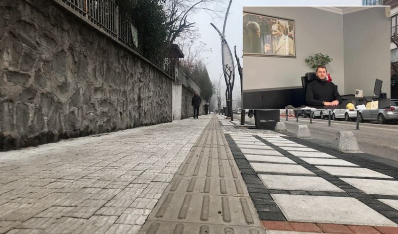 Hastane Caddesi’ndeki kaldırımlar engellilerin kullanımına uygun hale gelecek
