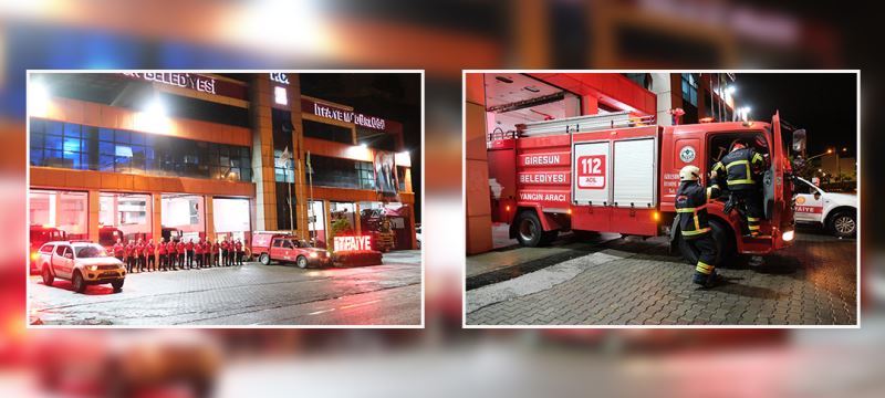 GİRESUN İTFAİYESİ ZOR ZAMANDA VATANDAŞLARIN YANINDA OLDU