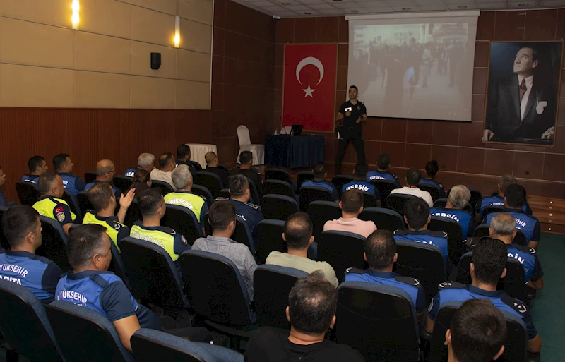 Büyükşehir’in Zabıta Ekipleri ‘Göz Yaşartıcı Gaz Sprey Kullanımı Üzerine Eğitim Aldı