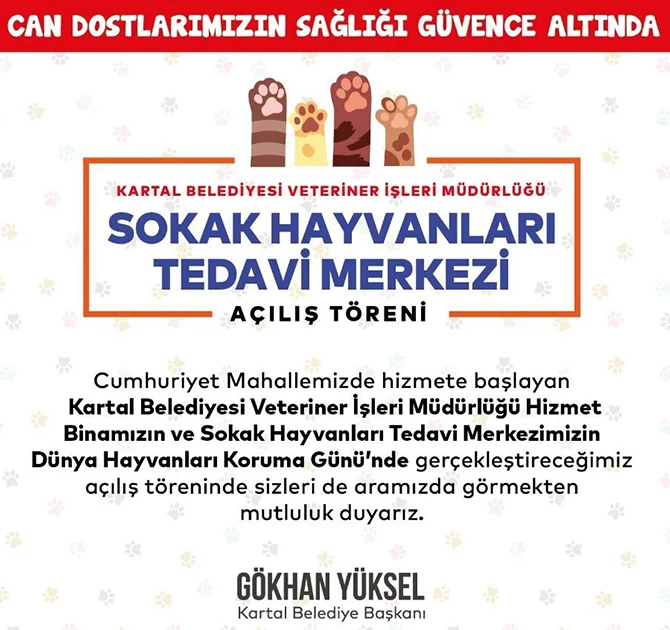 KARTAL BELEDİYESİ SOKAK HAYVANLARI TEDAVİ MERKEZİ AÇILIYOR