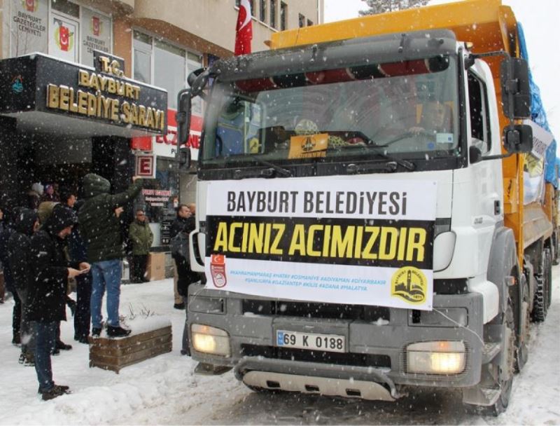 BAYBURT’TAN DEPREM BÖLGESİNE KARDEŞLİK KÖPRÜSÜ
