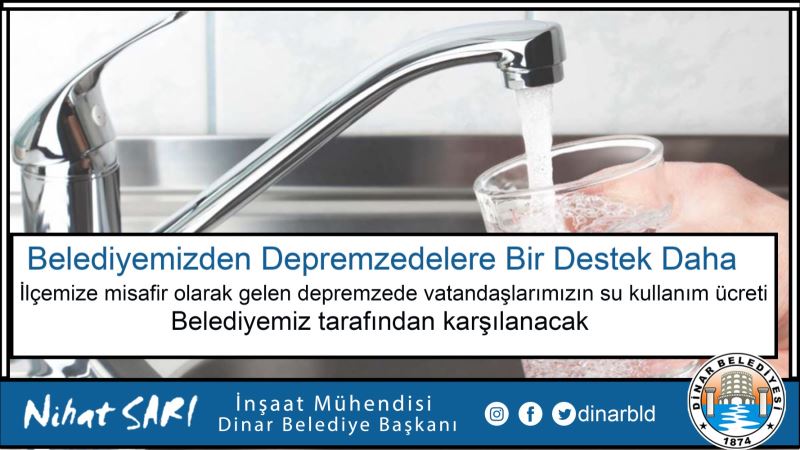 Belediyemizden Depremzedelere bir büyük destek daha