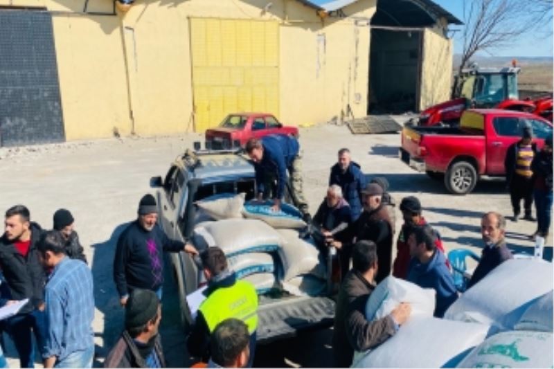 AFET BÖLGESİNDEKİ ÜRETİCİLERE YEM DESTEĞİ