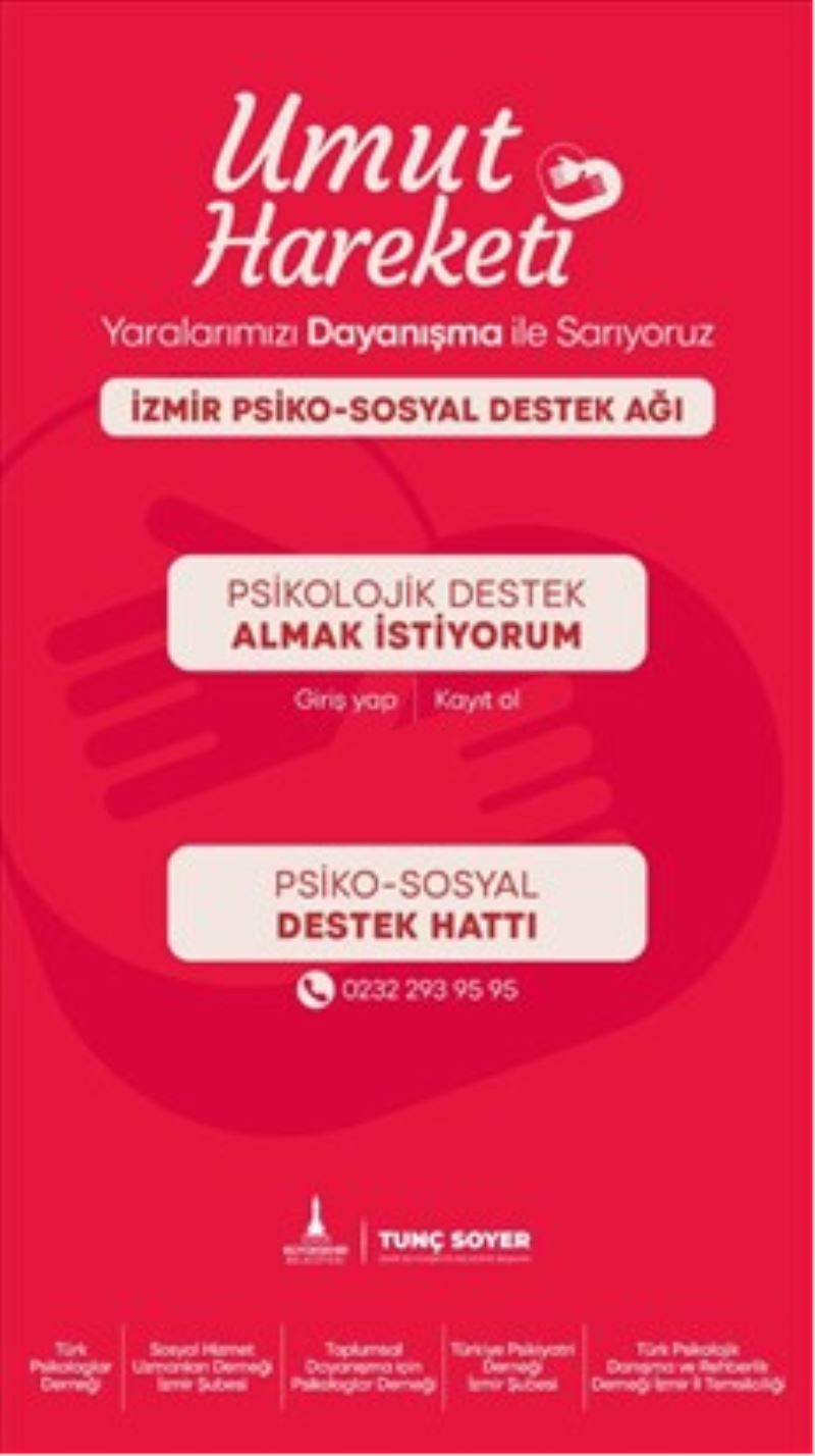 İzmir Büyükşehir Belediyesi’nden depremzedelere psiko-sosyal destek