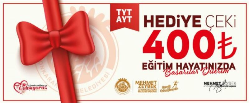 BELEDİYEMİZDEN ÖĞRENCİLERE EK KAYNAK HEDİYE ÇEKİ