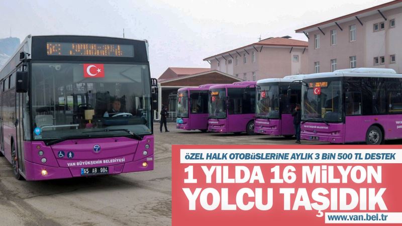 BÜYÜKŞEHİR BELEDİYEMİZ 1 YILDA 16 MİLYON YOLCU TAŞIDI