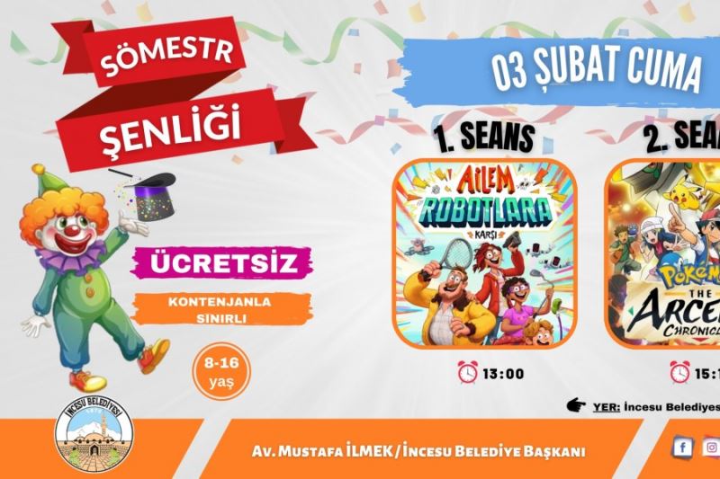 İncesu Belediyesinden Çocuklara