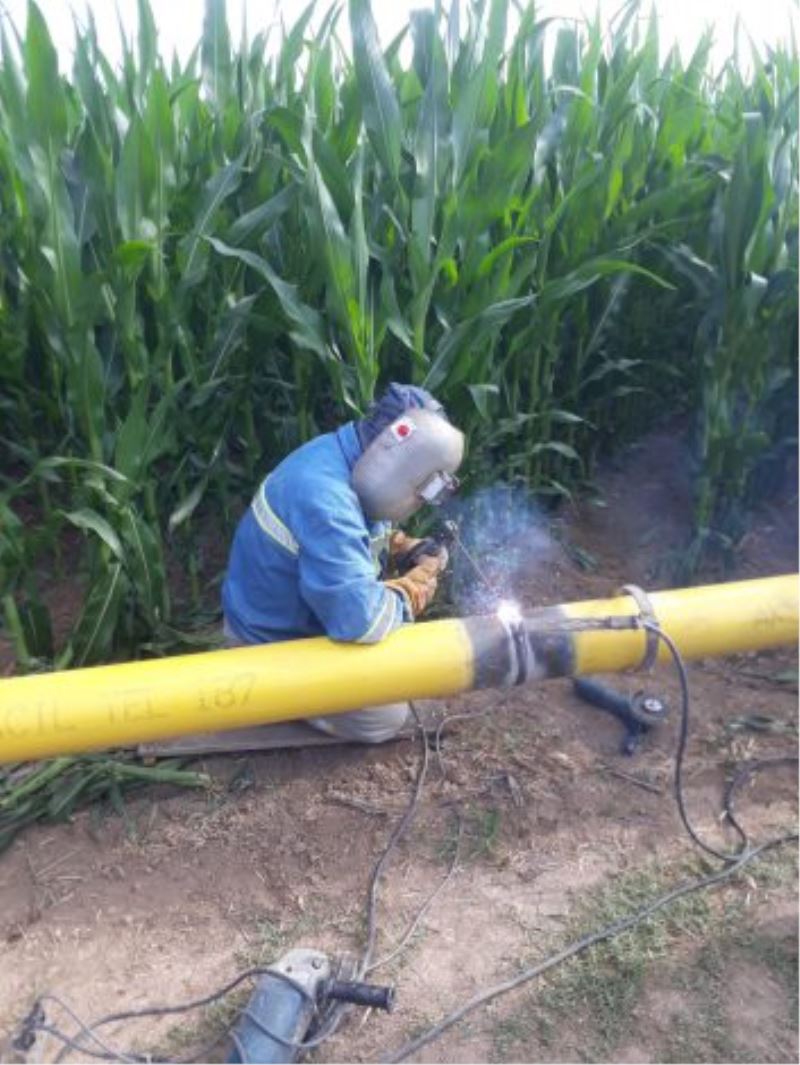 Doğal Gaz Taşıyıcı Hat Döşeme Çalışmaları Tüm Hızı İle Devam Etmektedir