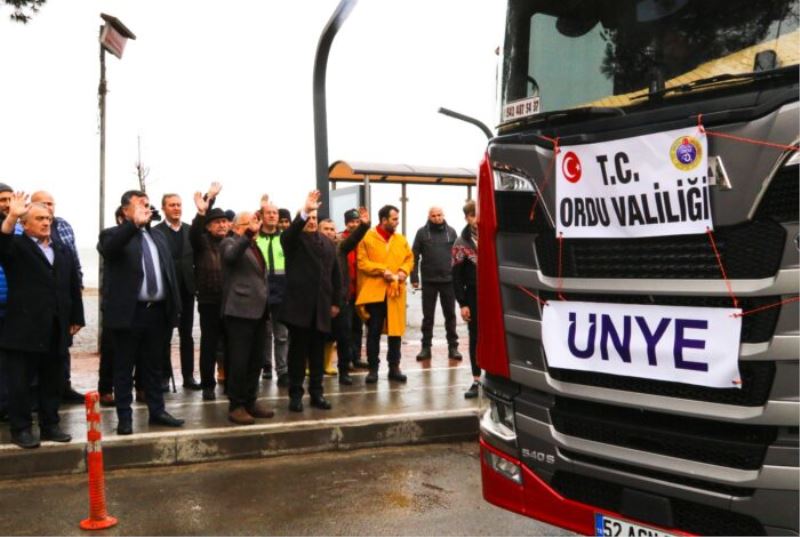 ÜNYE’DEN 6. YARDIM TIRI YOLA ÇIKTI