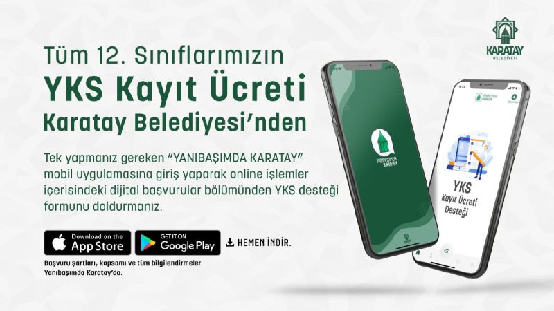 YKS’YE GİRECEK KARATAYLI GENÇLERİN SINAV ÜCRETİ BU YIL DA KARATAY BELEDİYESİ’NDEN