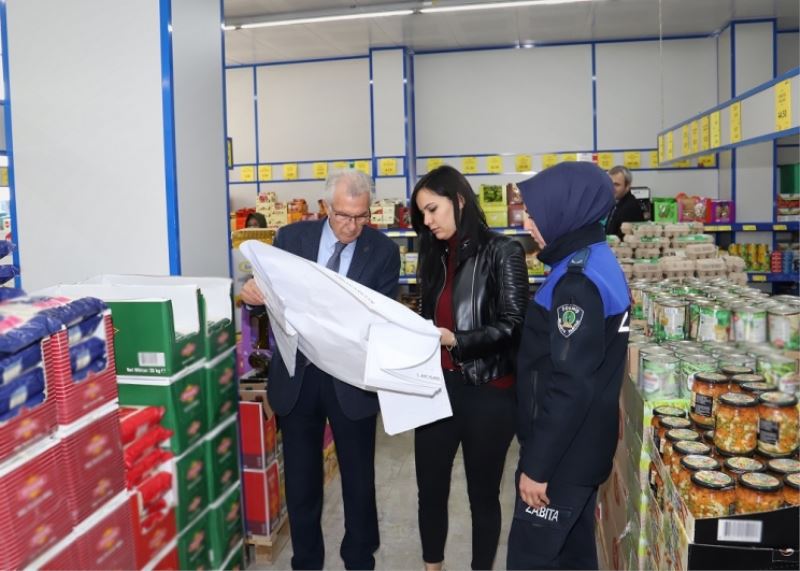 Ödemiş Belediyesi’nden Zincir Market Şubelerinde Kolon Denetimi