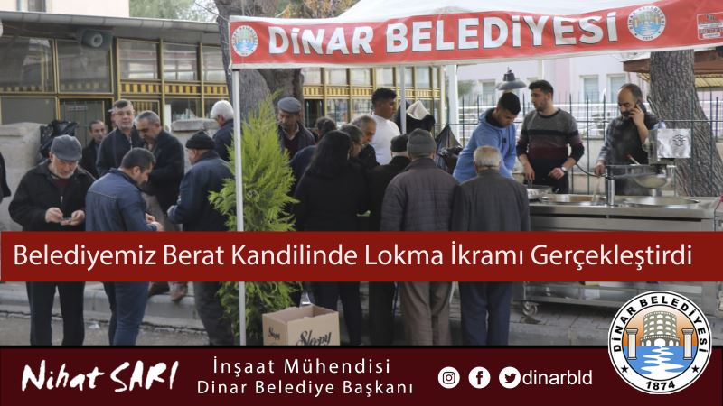 Belediyemiz Berat Kandil’inde Lokma ikramı gerçekleştirdi