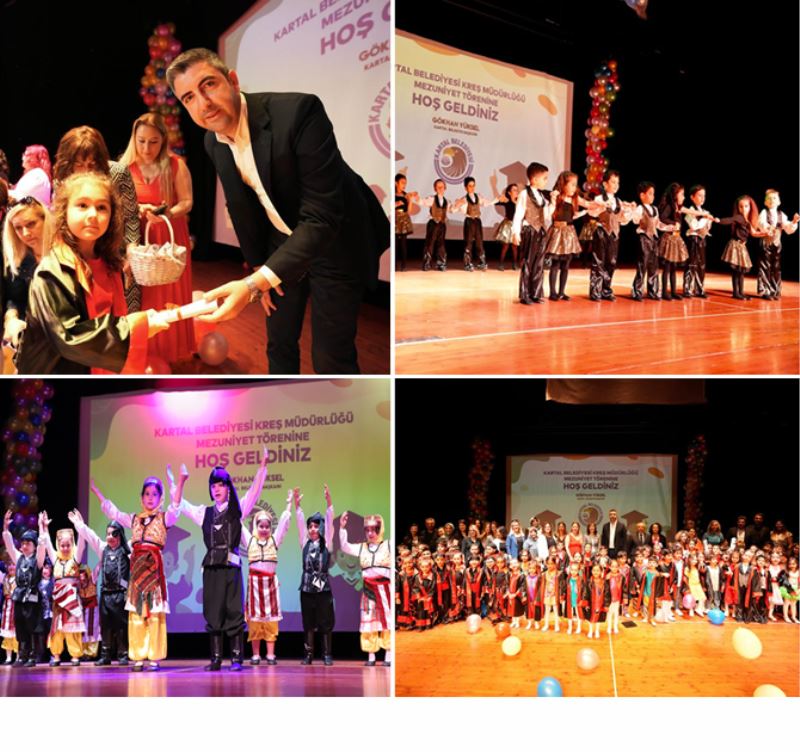 KARTAL BELEDİYESİ KREŞ ÖĞRENCİLERİ MEZUNİYET SEVİNCİ YAŞADI