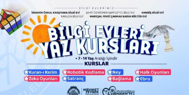 BİLGİ EVLERİNDE YAZ KURSLARI BAŞLIYOR