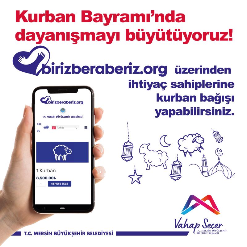 Mersin Büyükşehir’den İhtiyaç Sahipleri İçin Kurban Bağışı Kampanyası