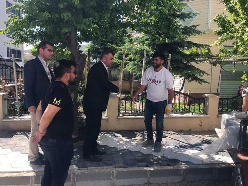 Belediye Başkanımız Serkan Koyuncu Fatih Caddesi’ndeki Çalışmaları İnceledi