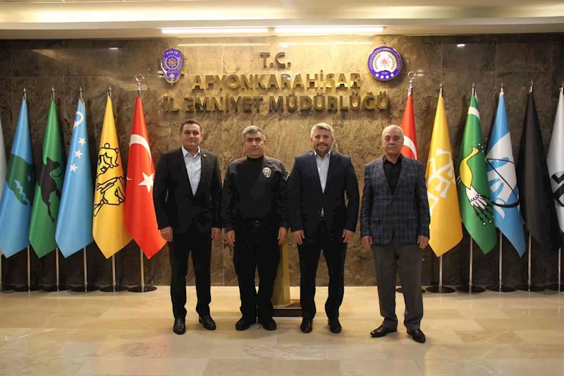 Afyonkarahisar Emniyet Müdürlüğü Görevine Başlayan Mahmut Ay’a Hayırlı Olsun Ziyaretinde Bulundular.