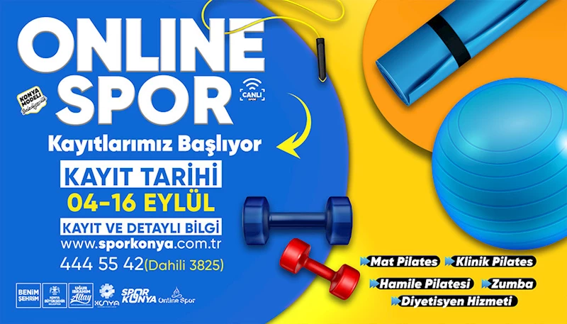 KONYA BÜYÜKŞEHİR ONLİNE SPOR KAYITLARI BAŞLADI