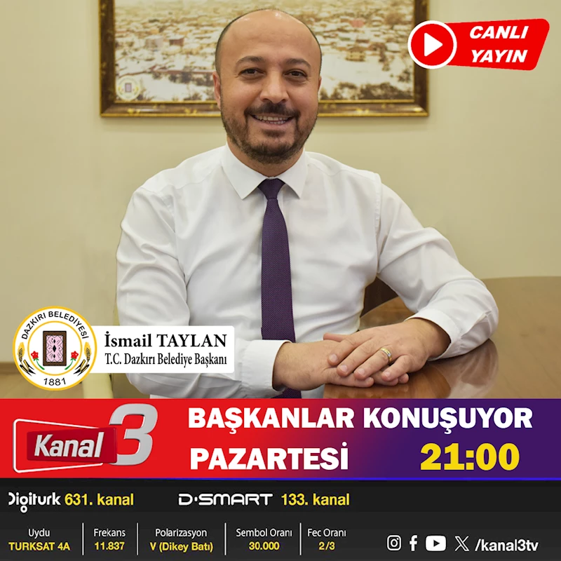 BAŞKANIMIZ KANAL 3 PROGRAM KONUĞU OLUYOR