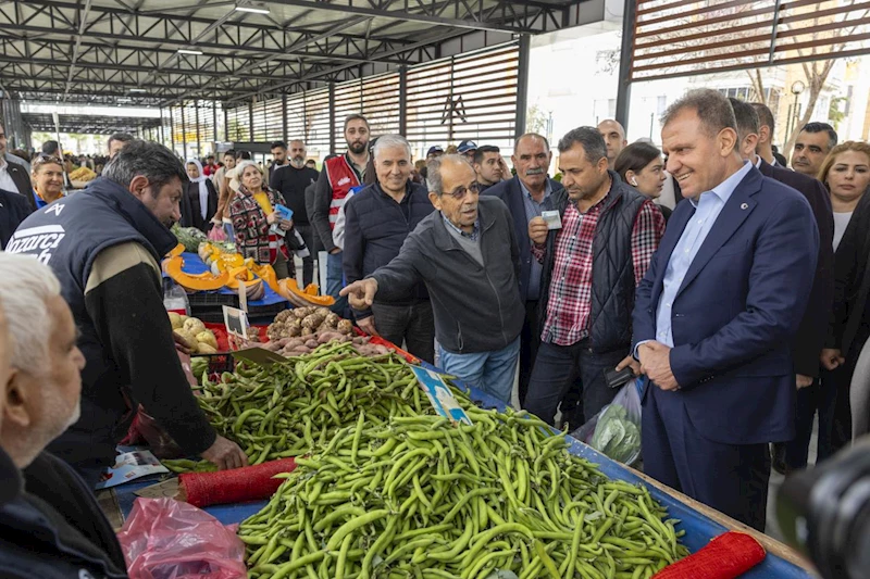 Başkan Seçer, Büyükşehir Tarafından Yapımı Tamamlanan Çiftlikköy Kapalı Pazar Yeri’ni Ziyaret Etti