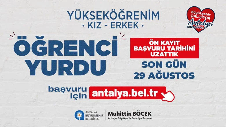Büyükşehir’in yurtları üniversiteli gençleri bekliyor