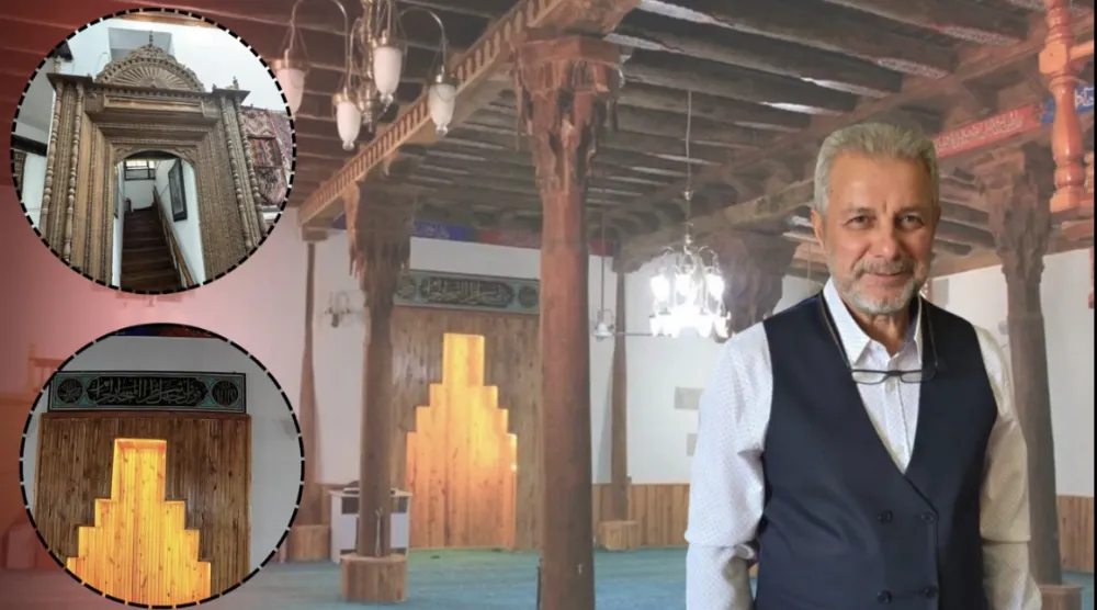 ANTALYA KALEİÇİ’NDE ETNOGRAFİK ESER.. BİR HALI MAĞAZASININ GİRİŞ KAPISI OLMUŞ