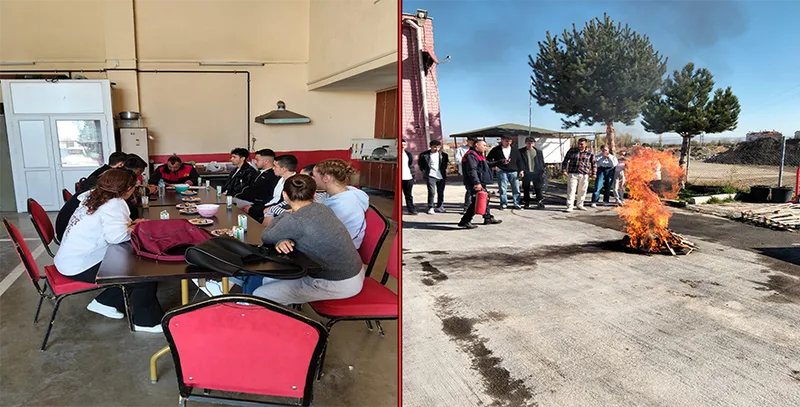 Şuhut MYO Öğrencilerine Uygulamalı Yangın Eğitimi Verildi