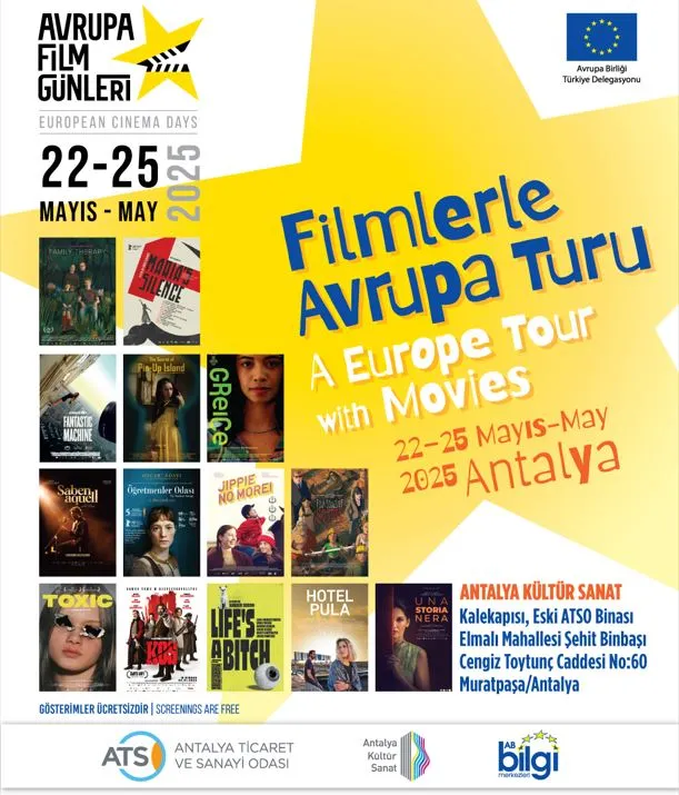 AVRUPA FİLM GÜNLERİ.. ANTALYA’DA ÜÇÜNCÜ KEZ SİNEMASEVERLERLE BULUŞUYOR