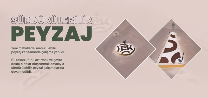 Yeni mahallede sürdürülebilir peyzaj kapsamında çalışma yaptık.